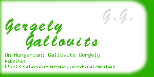 gergely gallovits business card